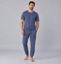 Men's Bamboo Stretch-Knit T-shirt and Pants Pajama Set