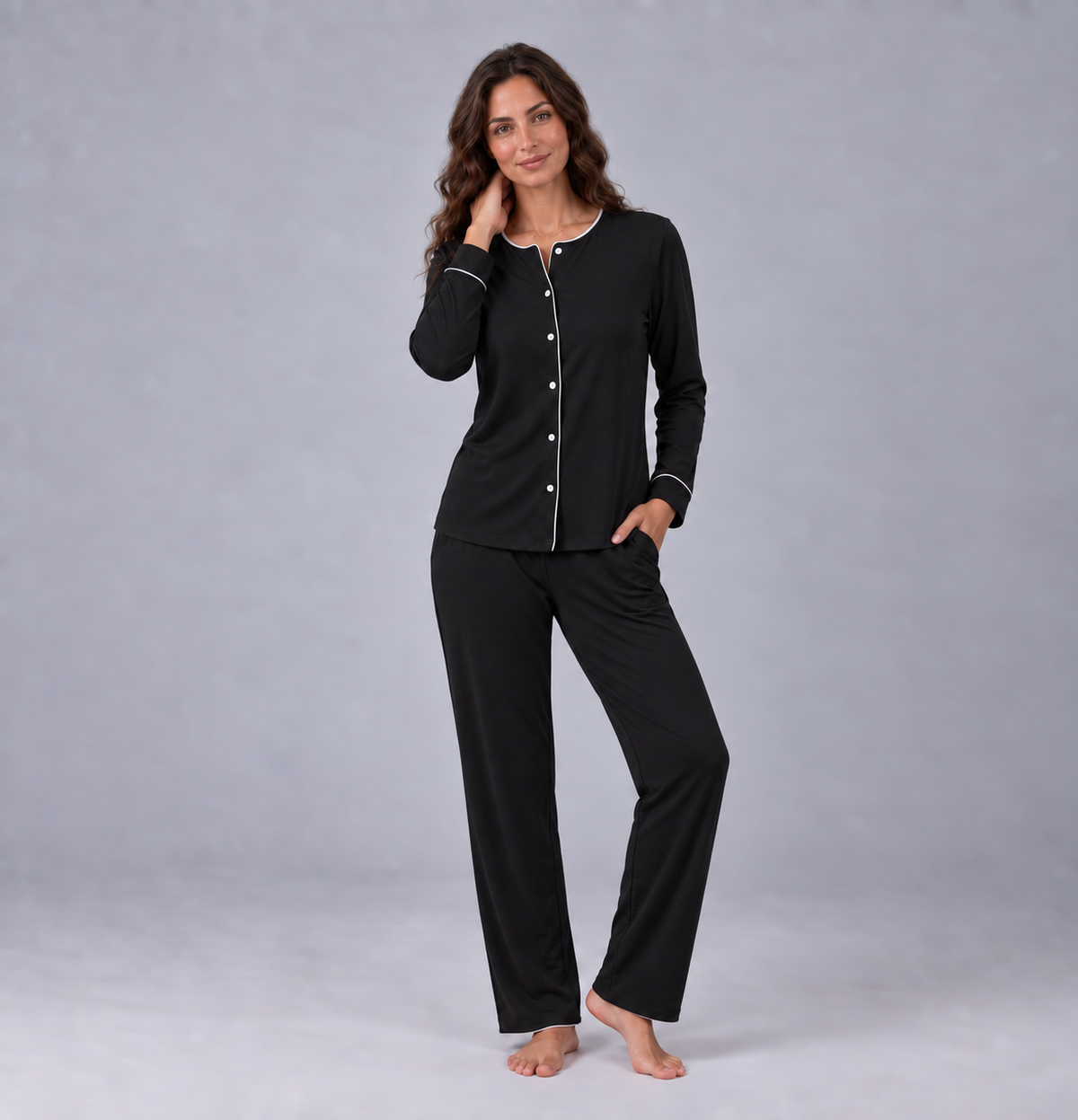 Women's Bamboo Stretch-Knit Long Sleeve Shirt