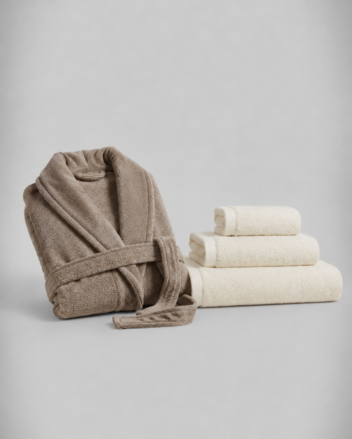Bamboo Bathrobe + Bamboo Towel-set