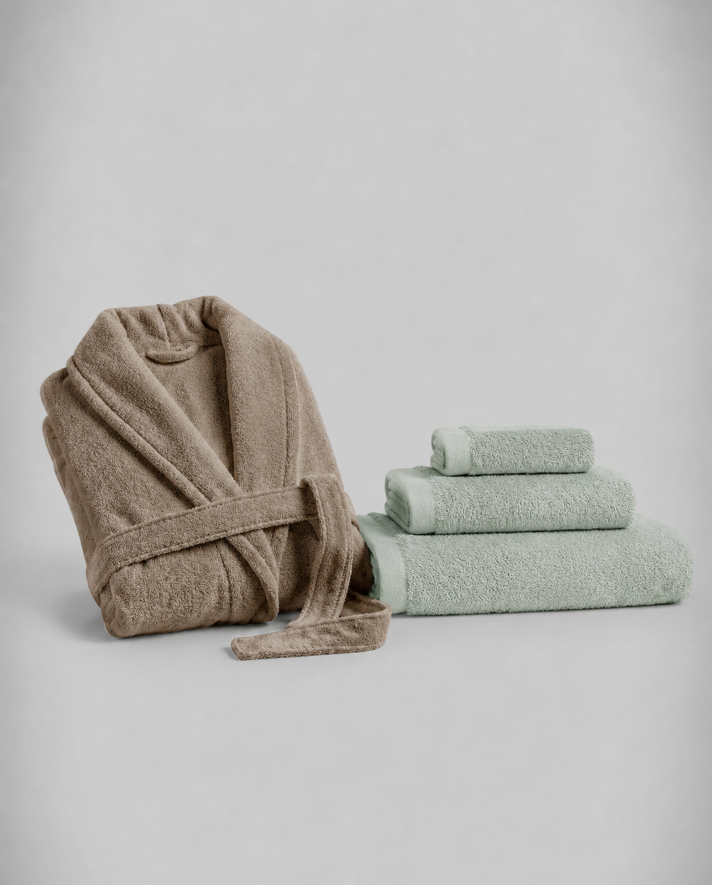 Bamboo Bathrobe + Bamboo Towel-set