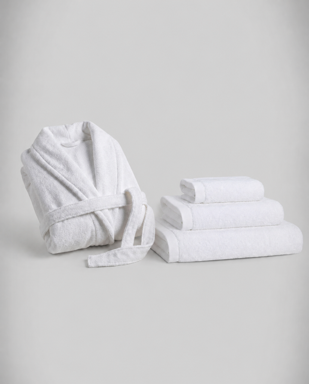 Bamboo Bathrobe + Bamboo Towel-set