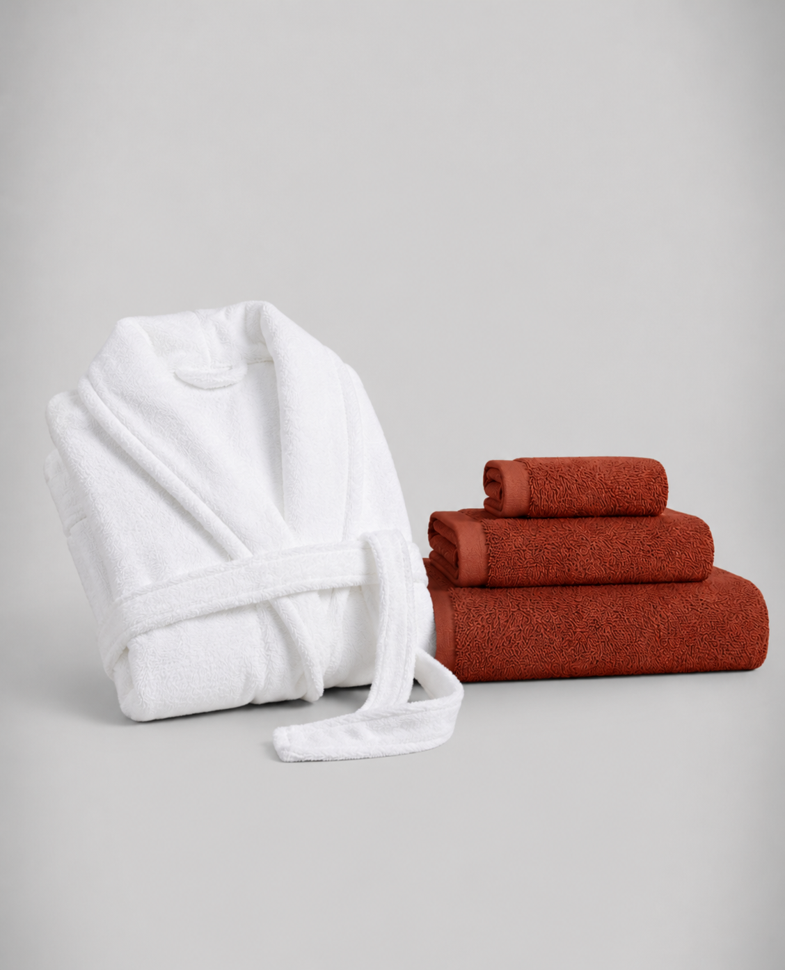 Bamboo Bathrobe + Bamboo Towel-set
