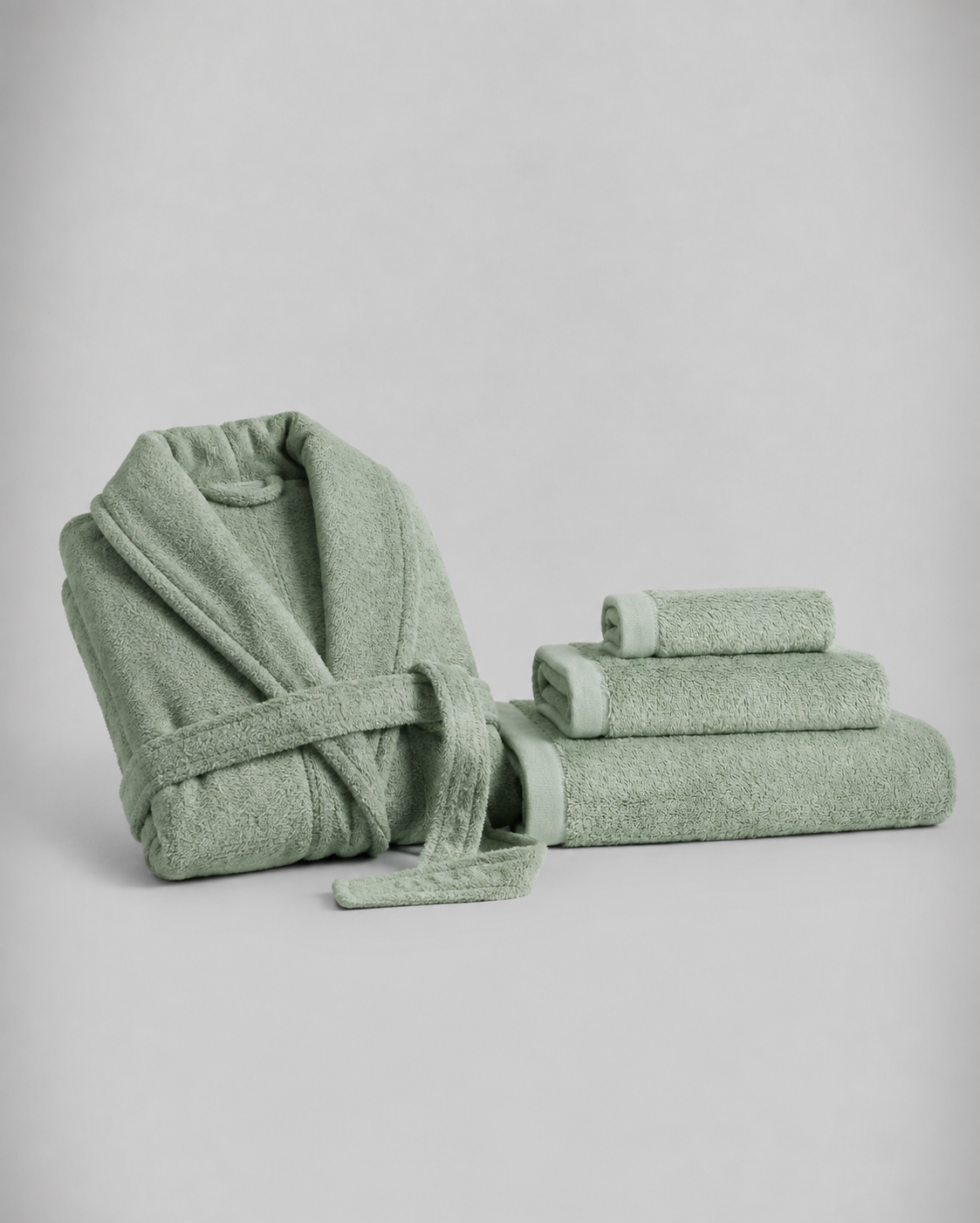 Bamboo Bathrobe + Bamboo Towel-set