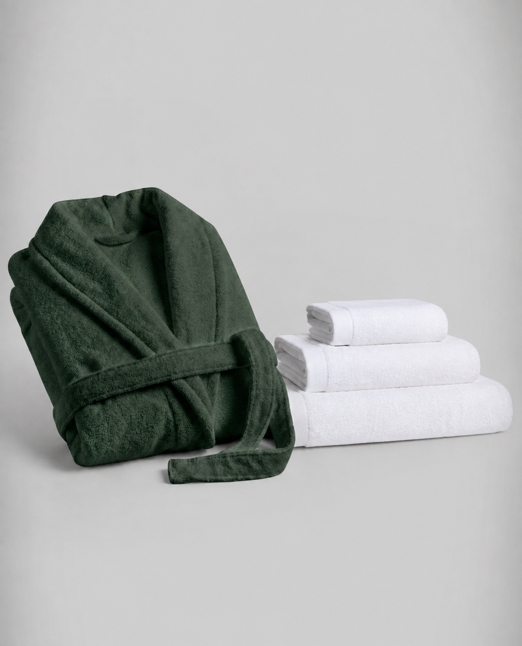 Bamboo Bathrobe + Bamboo Towel-set