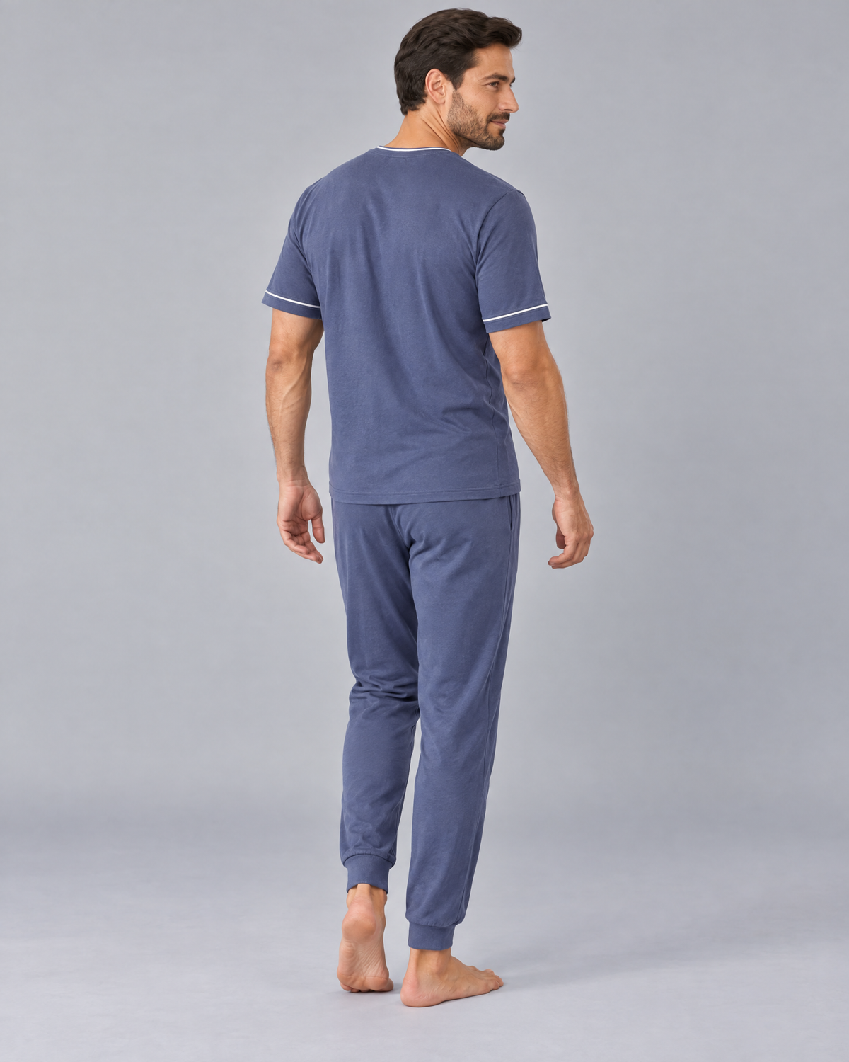 Men's Bamboo Stretch-Knit T-shirt and Pants Pajama Set