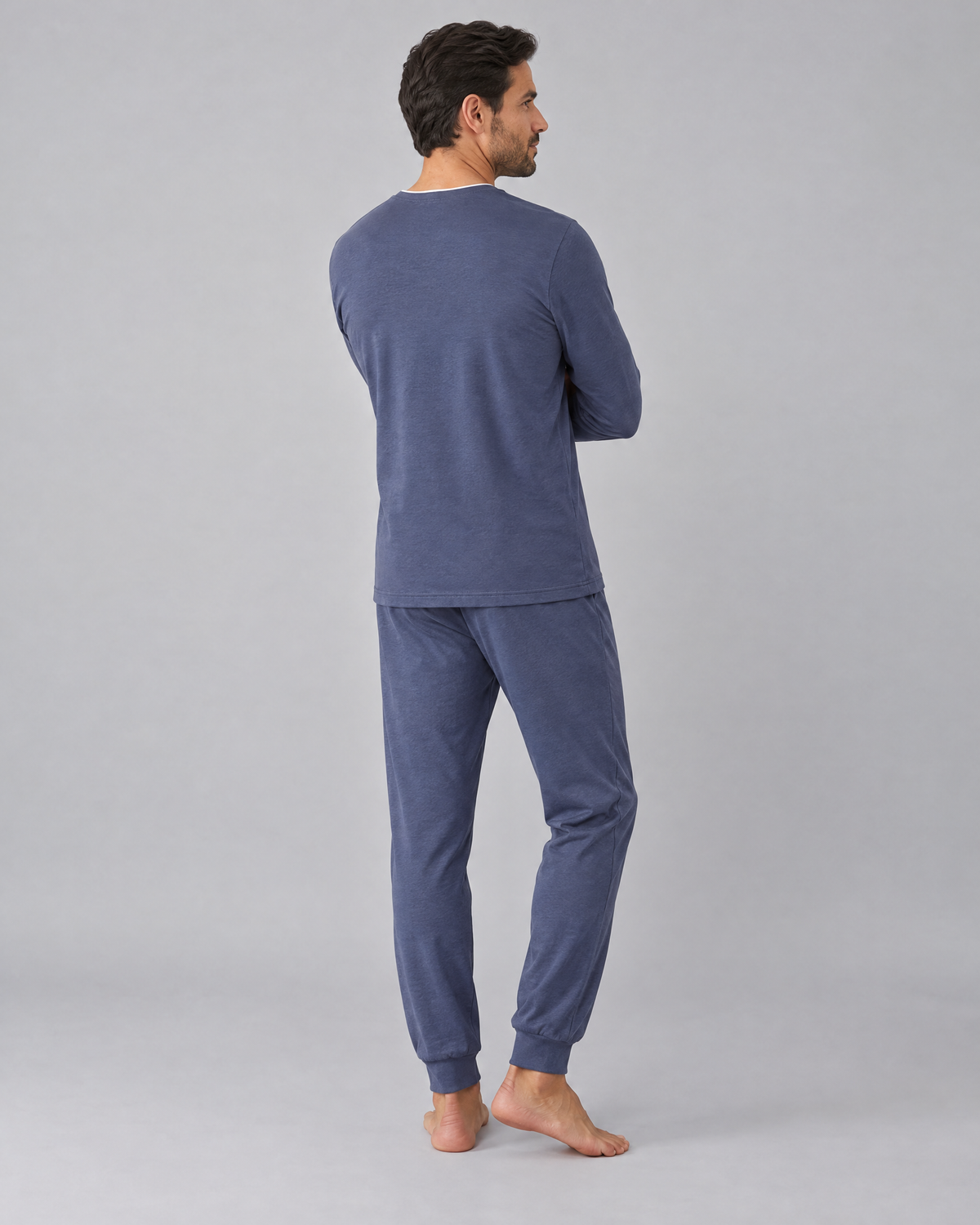 Men's Bamboo Stretch-Knit Sweatshirt and Pants Pajama Set