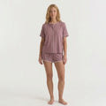 Women's Bamboo Stretch-Knit Shirt and Shorts Pajama Set