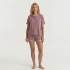 Women's Bamboo Stretch-Knit Shirt and Shorts Pajama Set