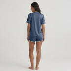 Women's Bamboo Stretch-Knit Shirt and Shorts Pajama Set