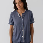 Women's Bamboo Stretch-Knit Shirt and Shorts Pajama Set