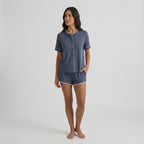 Women's Bamboo Stretch-Knit Shirt and Shorts Pajama Set
