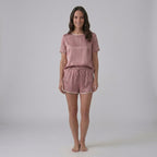 Women's Bamboo Stretch-Knit T-shirt and Shorts Pajama Set