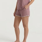 Women's Bamboo Stretch-Knit Shirt and Shorts Pajama Set